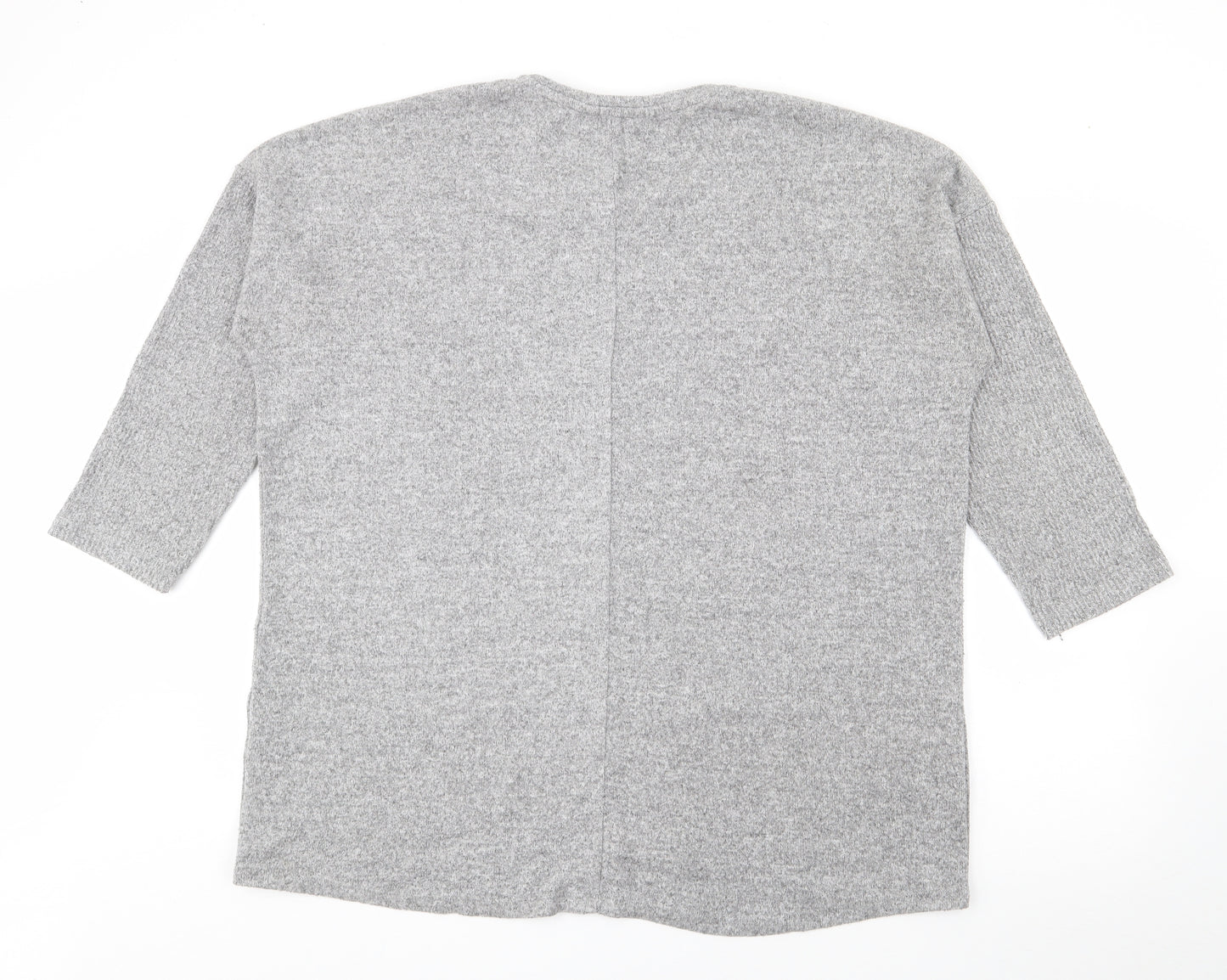 George Womens Grey Crew Neck  Viscose Pullover Jumper Size L