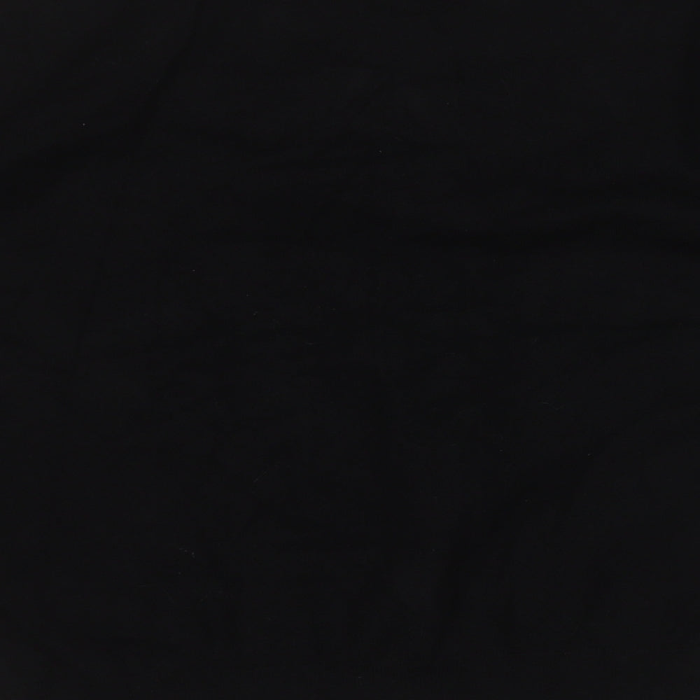 Oasis Womens Black Round Neck Floral Viscose Pullover Jumper Size XL