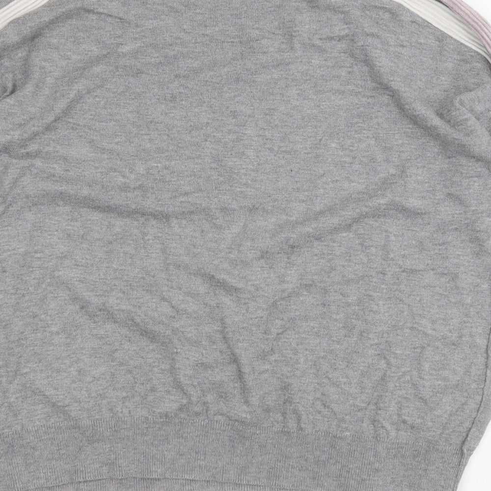 NEXT Womens Grey Round Neck  Cotton Pullover Jumper Size 12