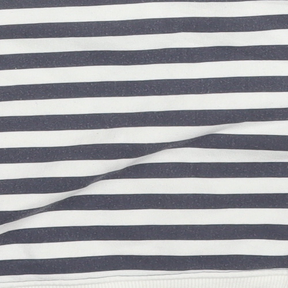 Zara Boys Grey Striped Cotton Pullover Jumper Size 6-9 Months   - almost all goodness