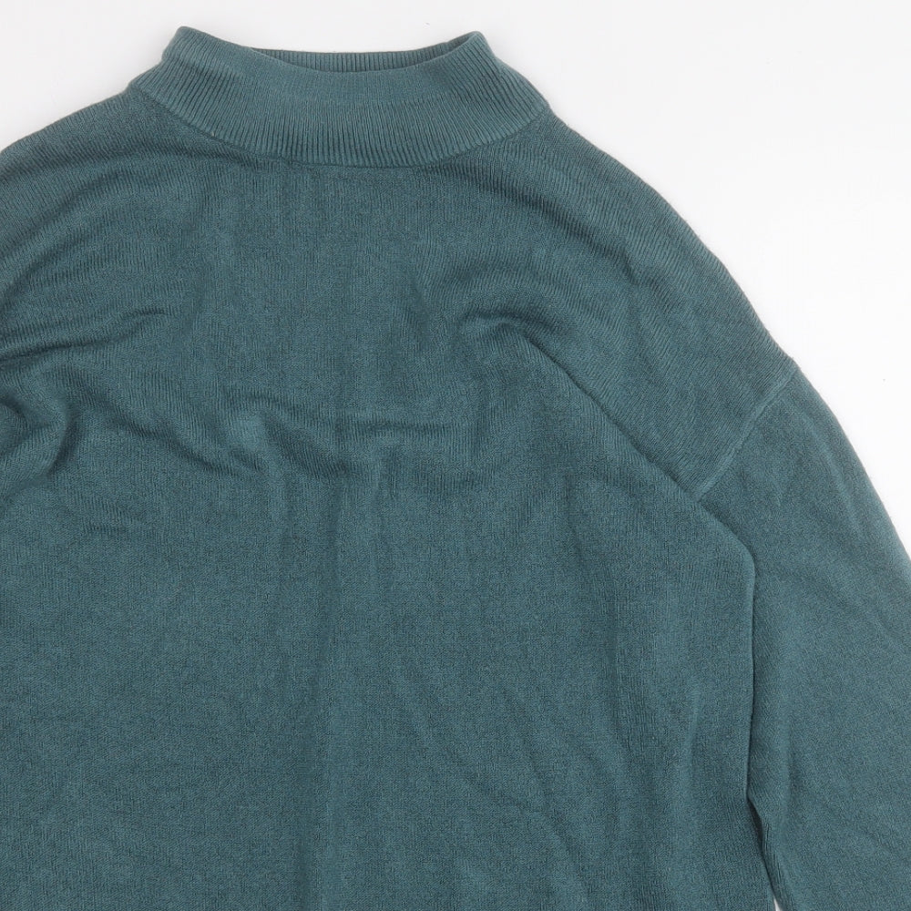 Papaya Womens Blue Round Neck  Acrylic Pullover Jumper Size 12