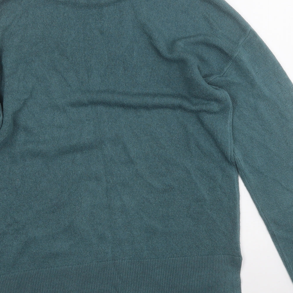 Papaya Womens Blue Round Neck  Acrylic Pullover Jumper Size 12