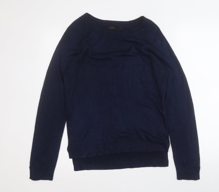 Atmosphere Womens Blue Round Neck  Acrylic Pullover Jumper Size 12