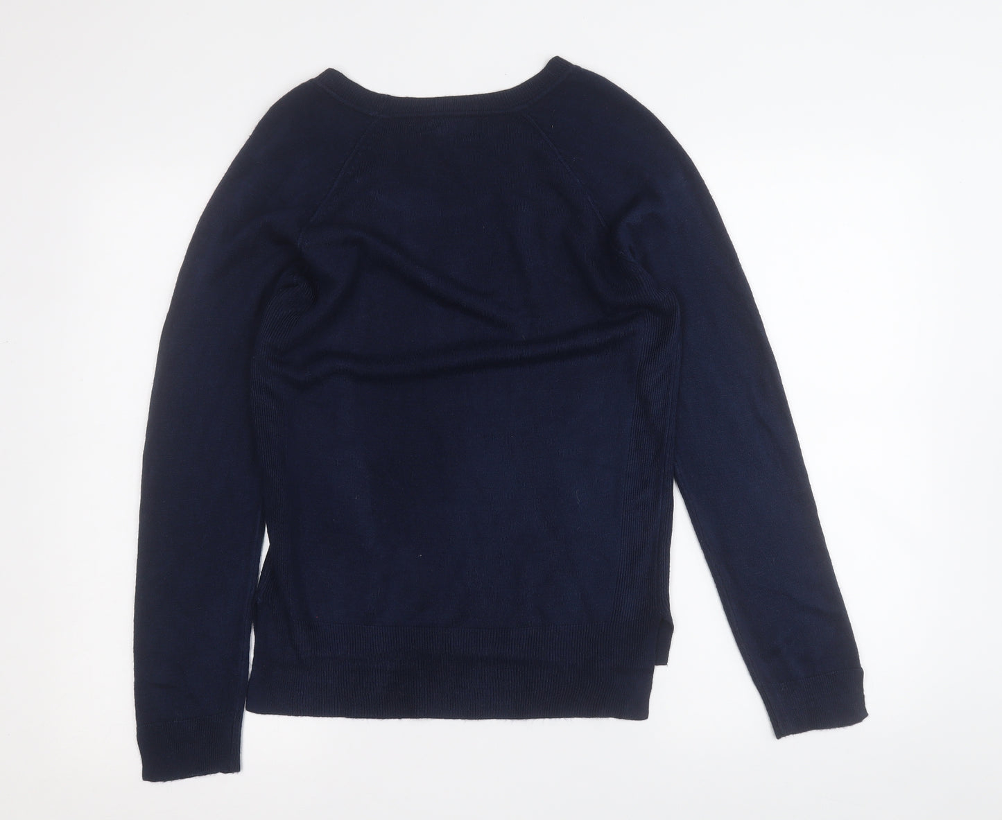 Atmosphere Womens Blue Round Neck  Acrylic Pullover Jumper Size 12