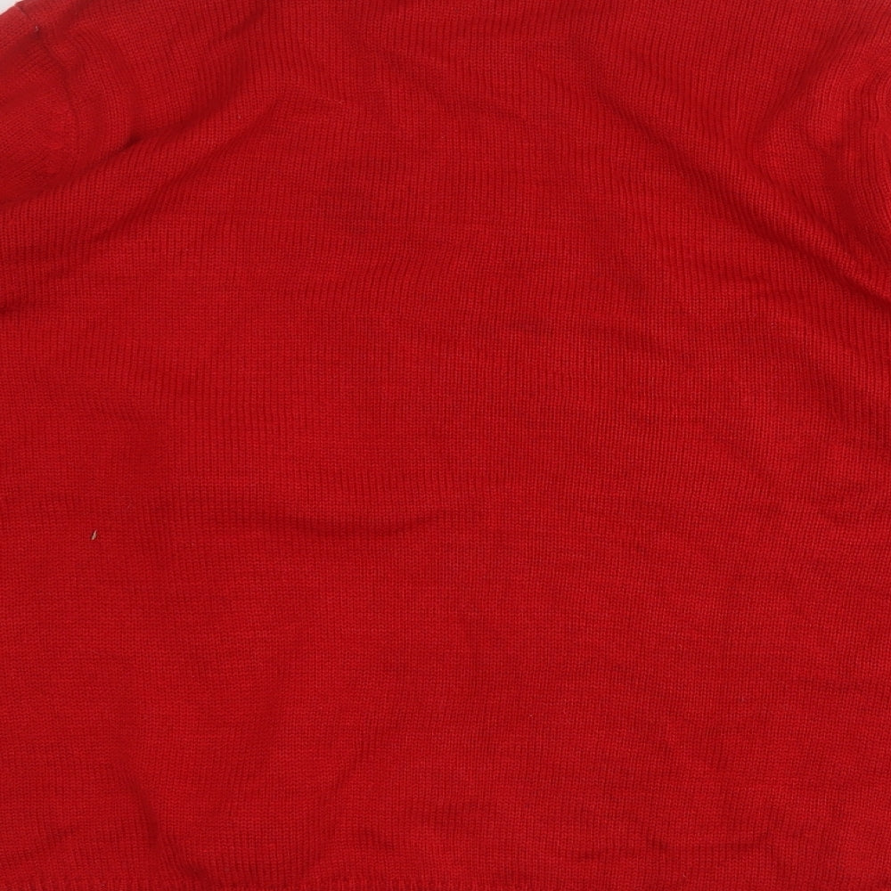 Cedar Wood State Mens Red Round Neck  Acrylic Pullover Jumper Size XL   - Christmas Jumper