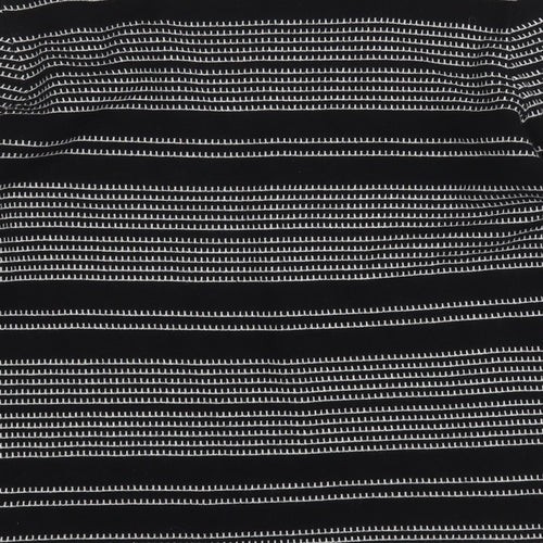 Papaya Womens Black Round Neck Geometric Acrylic Pullover Jumper Size 14