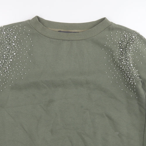 Primark Womens Green  Polyester Pullover Sweatshirt Size S
