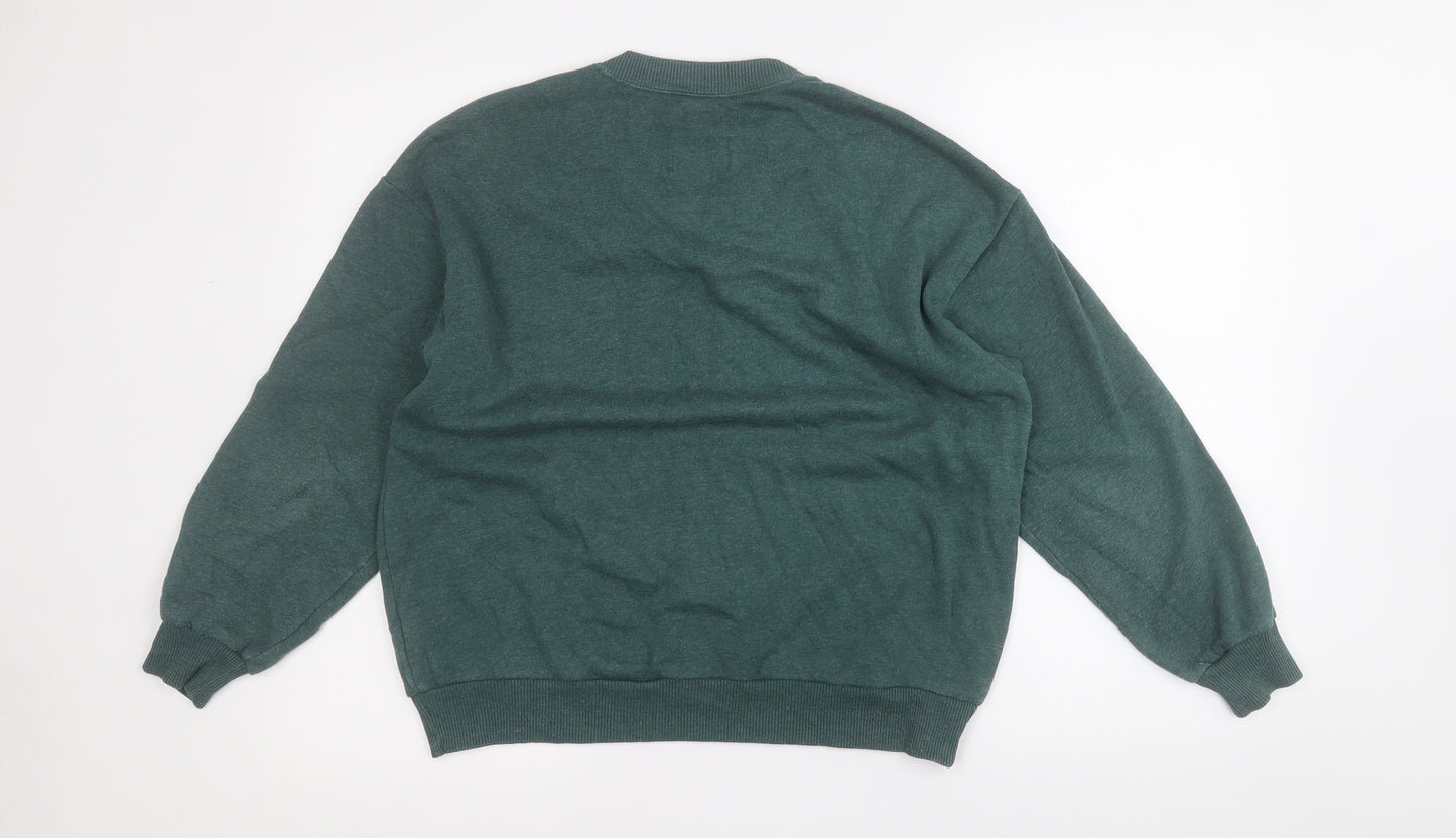 American Eagle Outfitters Mens Green  Cotton Pullover Sweatshirt Size XS