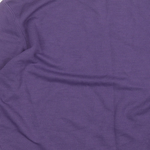 Bonmarché Womens Purple Round Neck  Polyester Pullover Jumper Size S