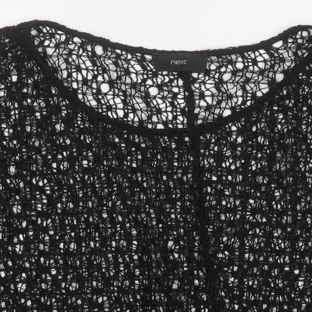 NEXT Womens Black Round Neck  Polyester Pullover Jumper Size 14