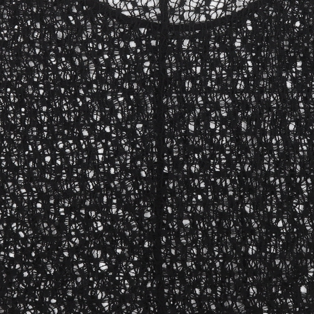 NEXT Womens Black Round Neck  Polyester Pullover Jumper Size 14