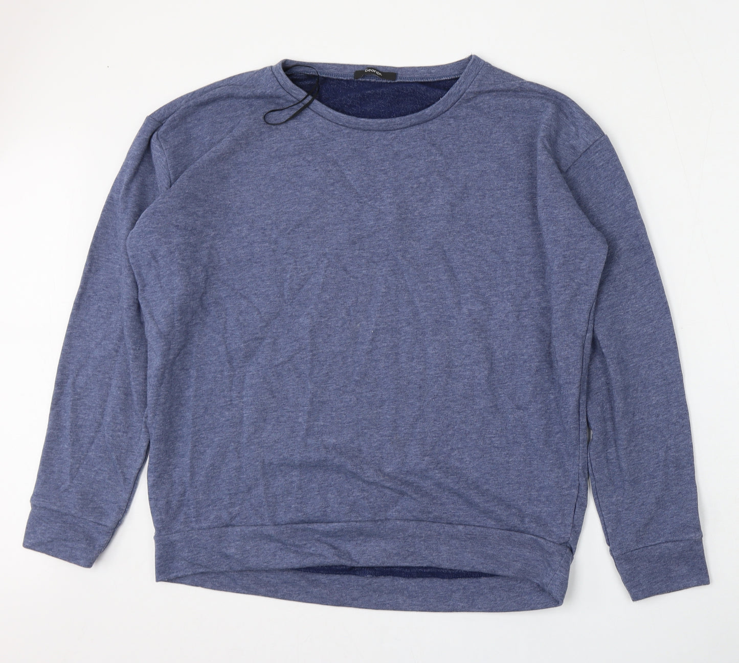 George Womens Blue  Cotton Pullover Sweatshirt Size 16