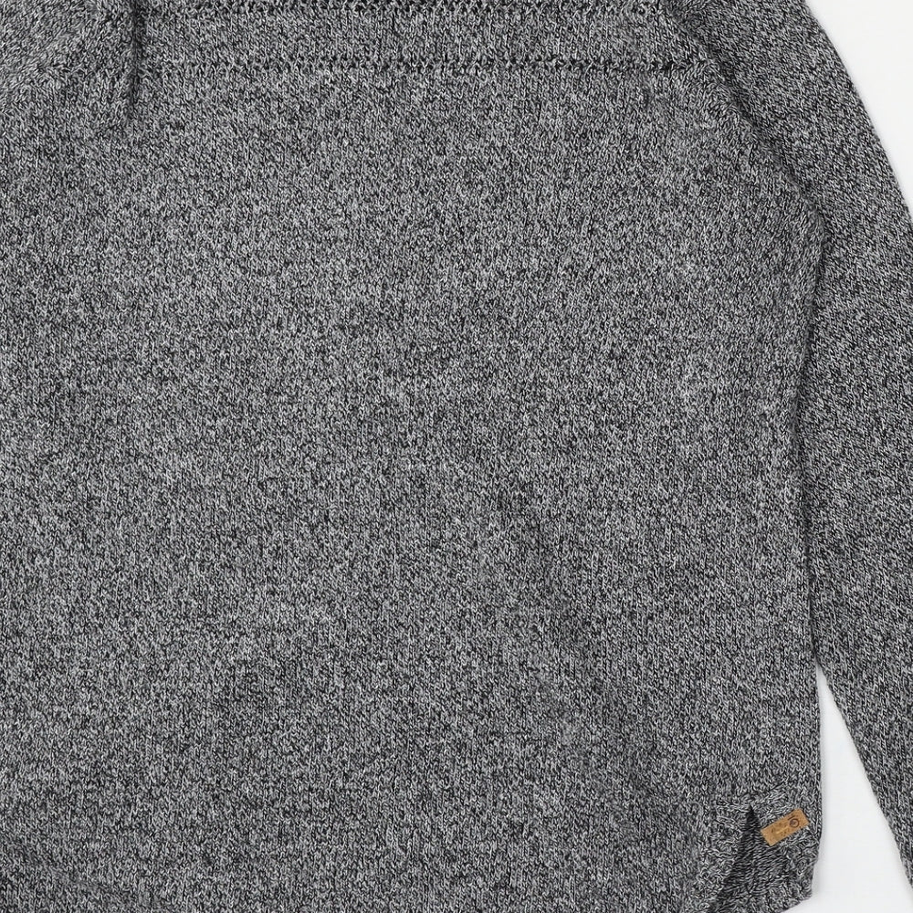 Ten tree Mens Grey Round Neck  Cotton Pullover Jumper Size M