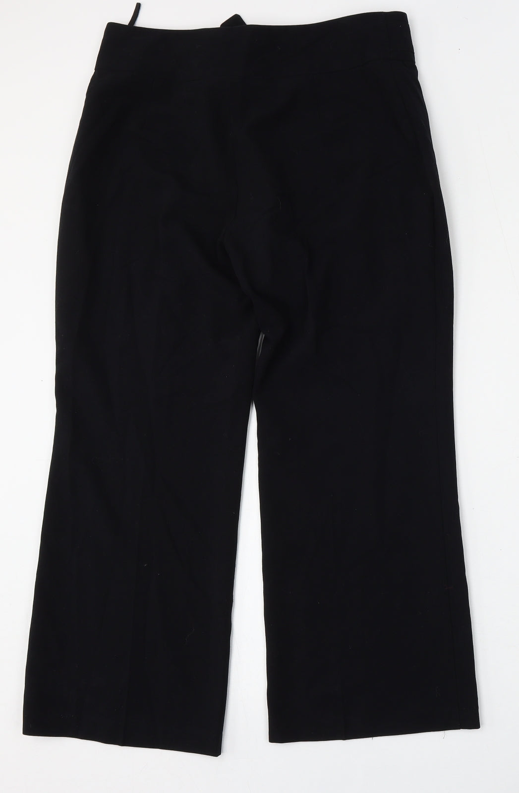 Marks and Spencer Womens Black  Polyester Trousers  Size 12 L25 in Regular