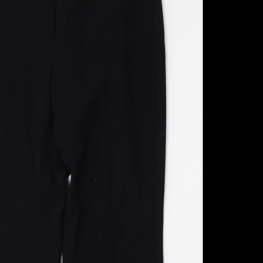 Marks and Spencer Womens Black  Polyester Trousers  Size 12 L25 in Regular