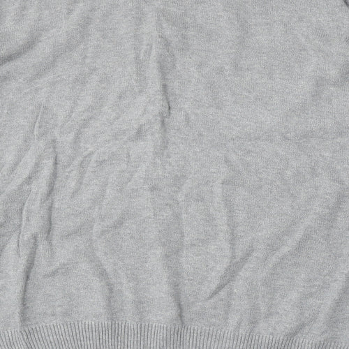 Blue Harbour Mens Grey V-Neck  Polyester Pullover Jumper Size L