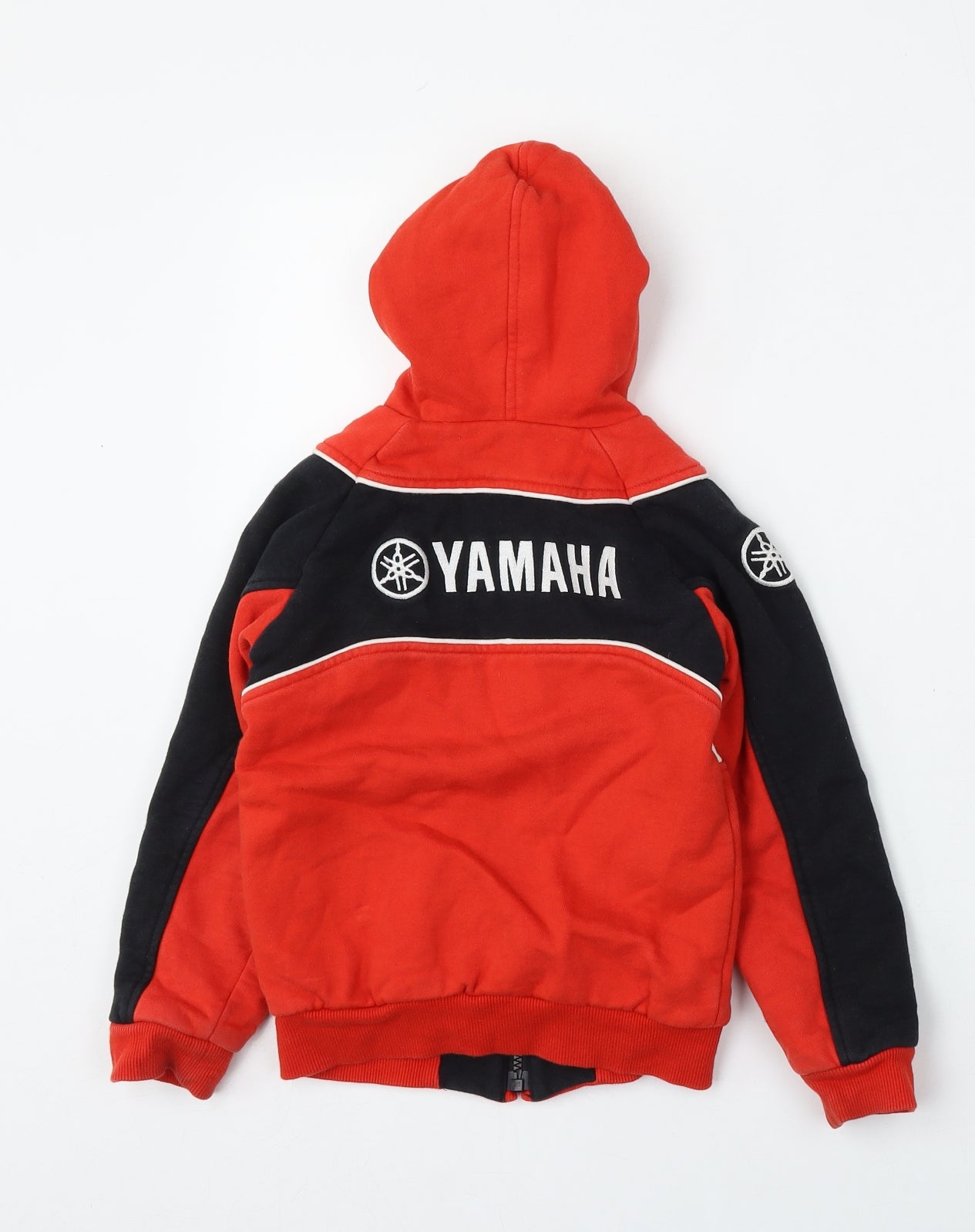Yamaha Boys Red  Cotton Full Zip Hoodie Size 5-6 Years  Zip
