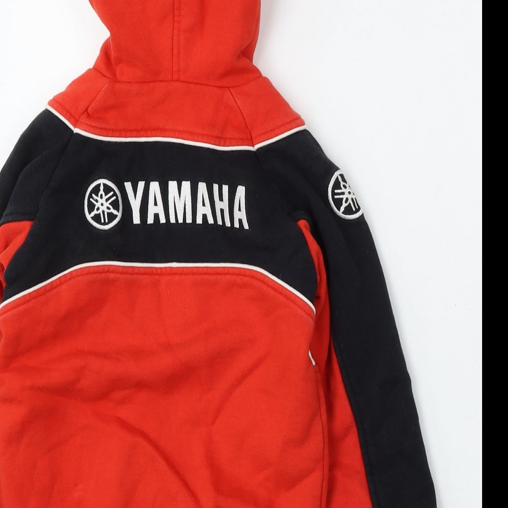 Yamaha Boys Red  Cotton Full Zip Hoodie Size 5-6 Years  Zip