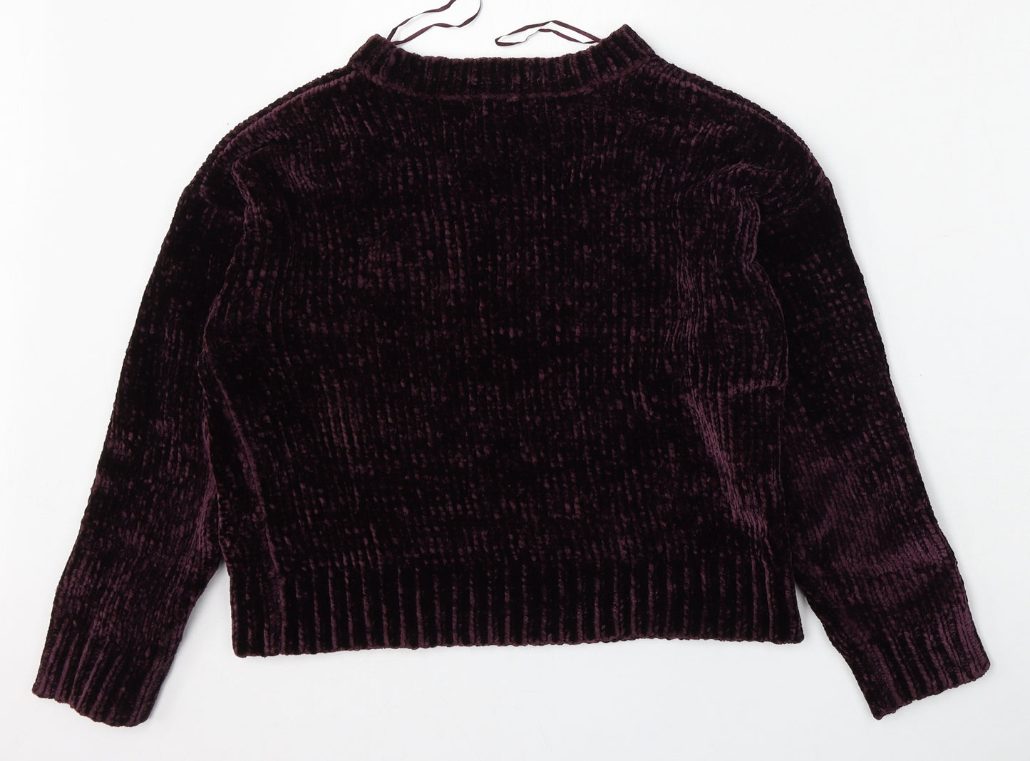 New Look Womens Purple Round Neck  Polyester Pullover Jumper Size S