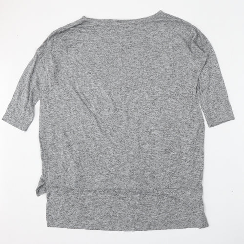 River Island Womens Grey Round Neck  Viscose Pullover Jumper Size 10
