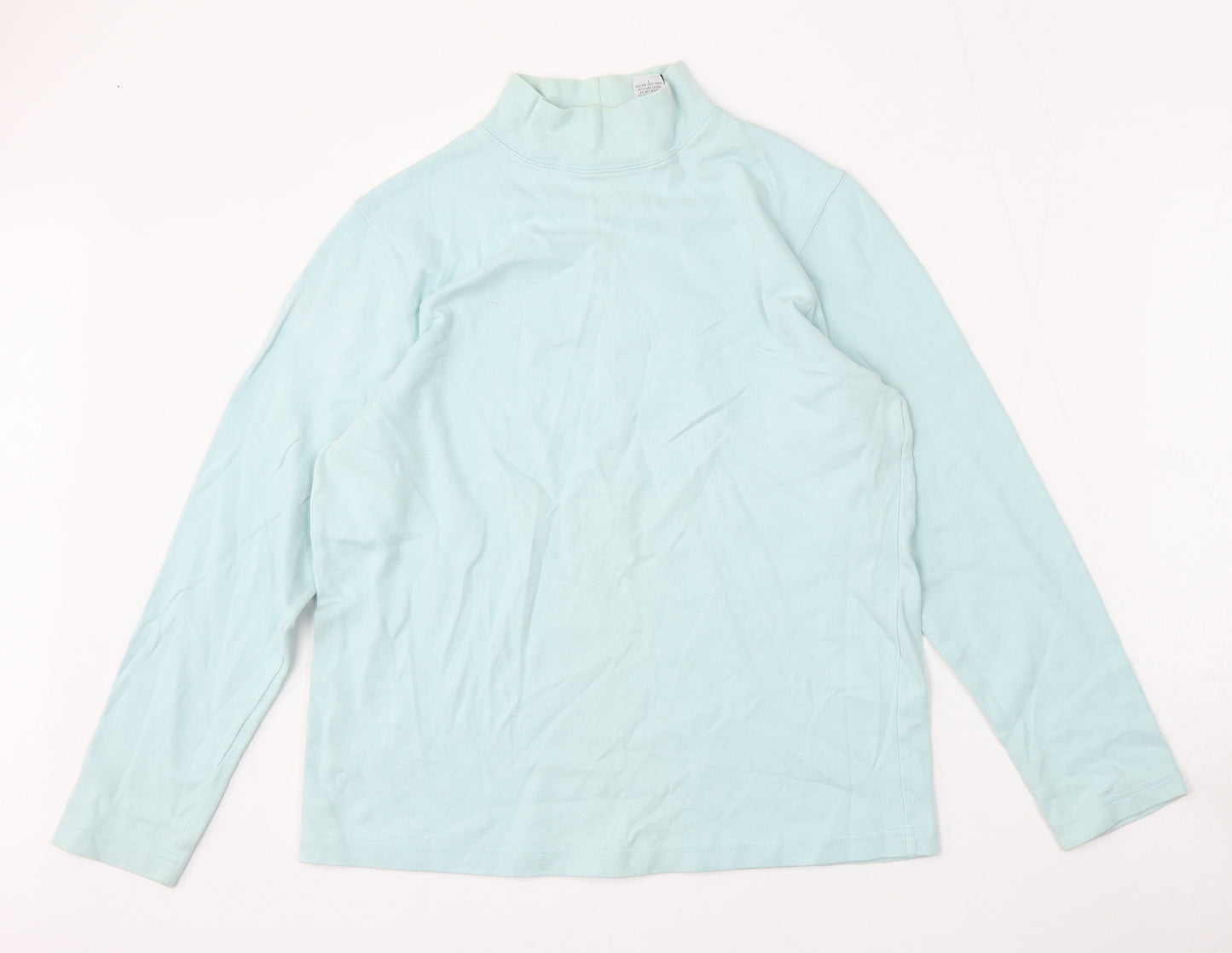 Croft & Barrow Womens Blue  Cotton Pullover Sweatshirt Size M