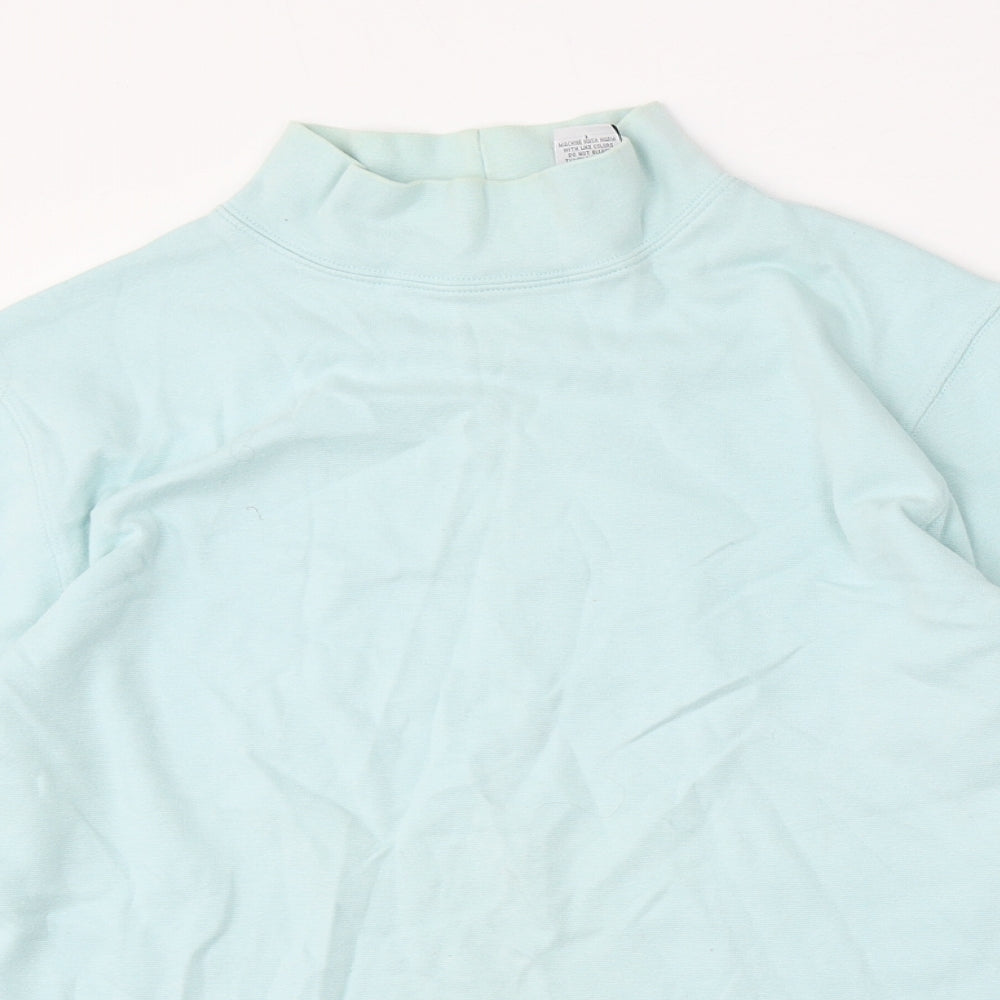 Croft & Barrow Womens Blue  Cotton Pullover Sweatshirt Size M