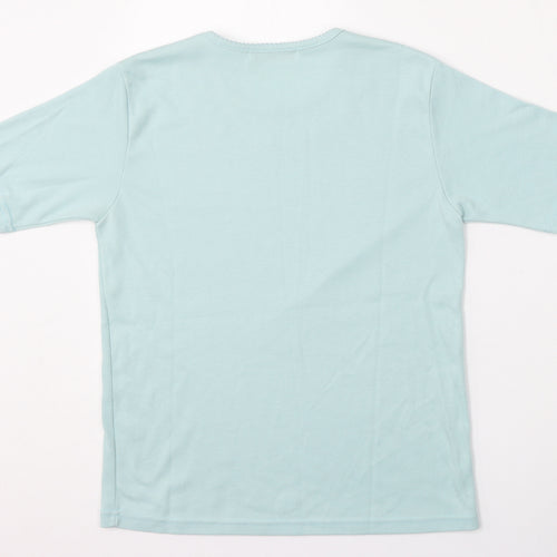 Beaumonde Womens Blue Round Neck  Polyester Pullover Jumper Size M