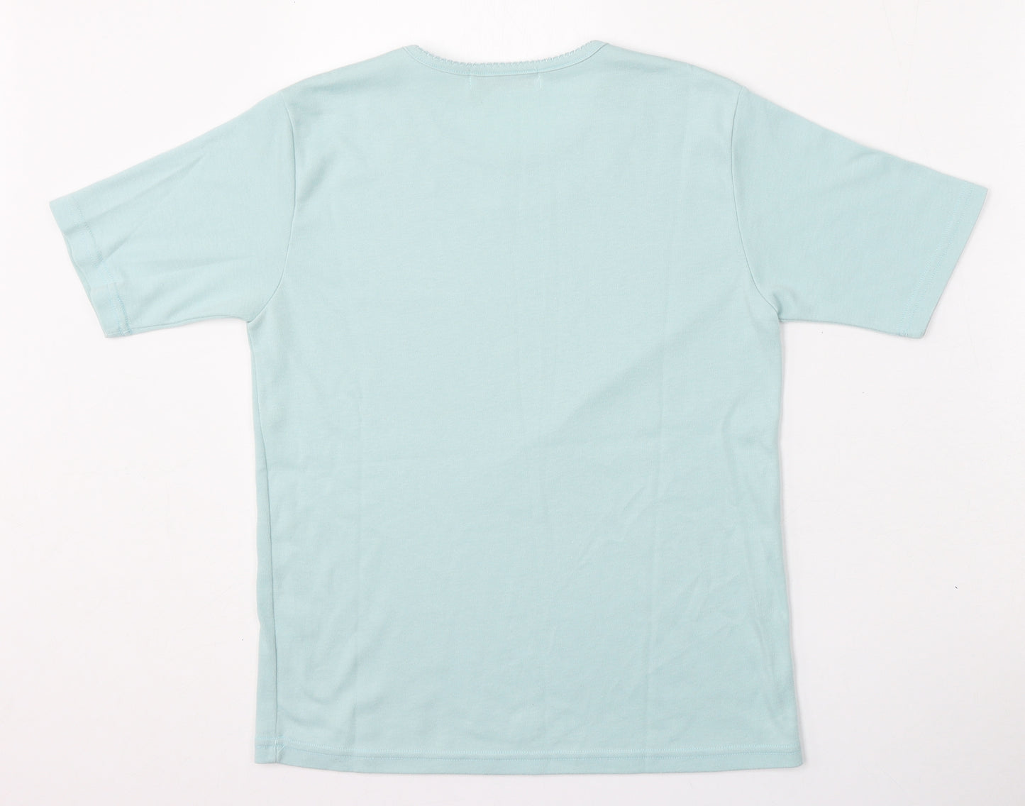 Beaumonde Womens Blue Round Neck  Polyester Pullover Jumper Size M