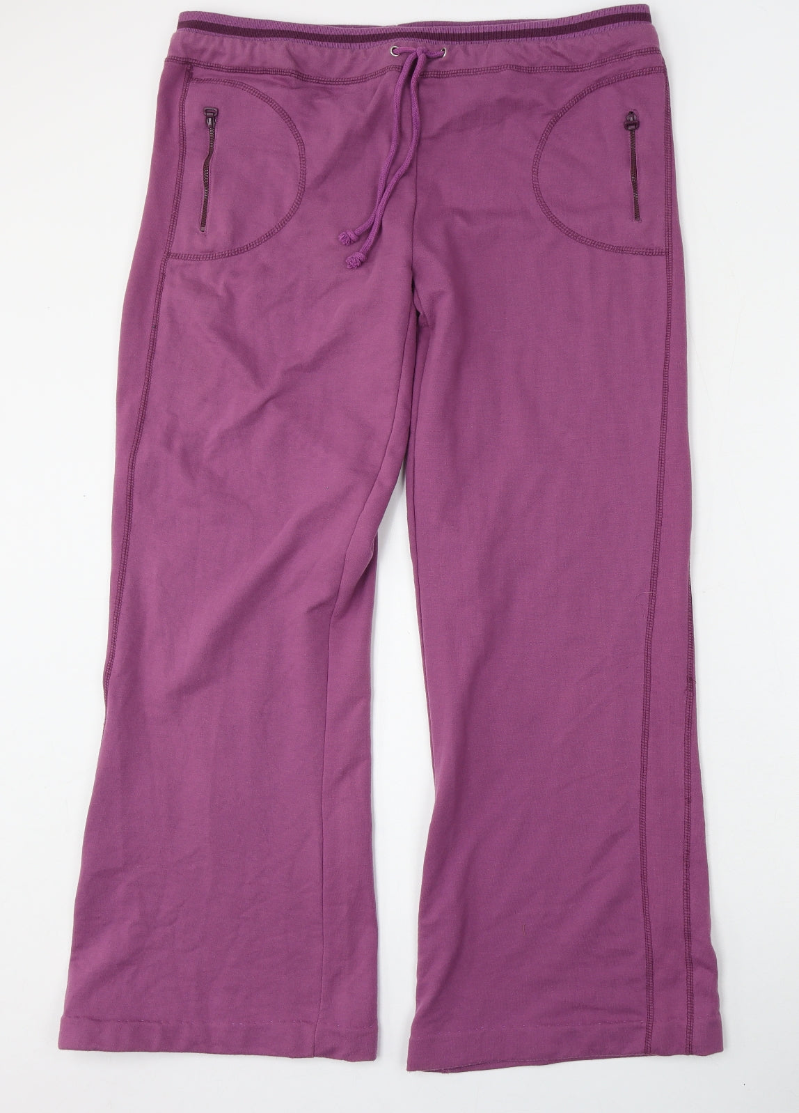 Active Womens Purple  Polyester Jogger Trousers Size 16 L30 in Regular