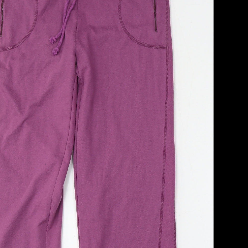 Active Womens Purple  Polyester Jogger Trousers Size 16 L30 in Regular