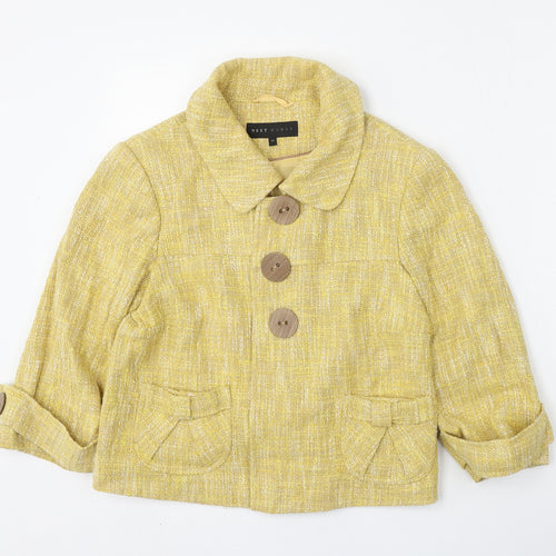 NEXT Womens Yellow   Jacket  Size 12  Button
