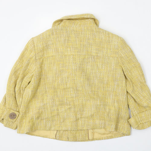 NEXT Womens Yellow   Jacket  Size 12  Button