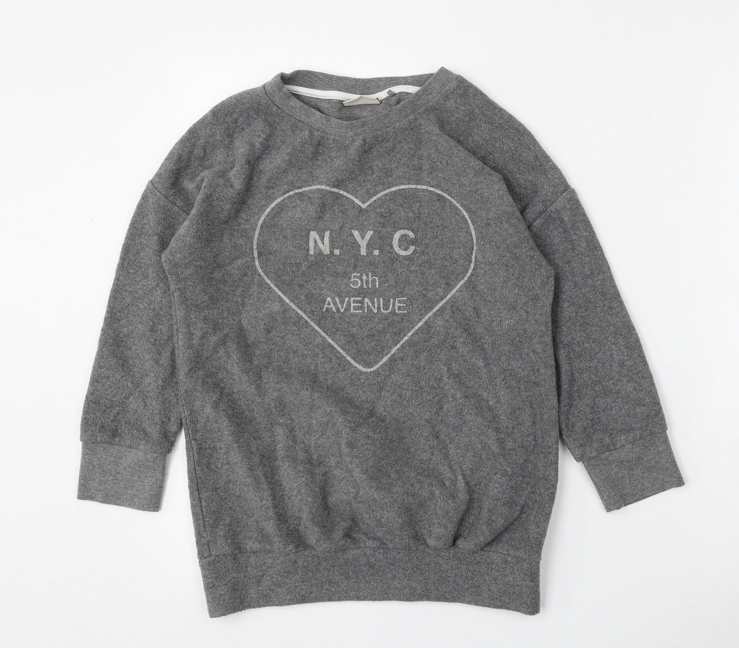 NEXT Girls Grey  Polyester Pullover Sweatshirt Size 9 Years