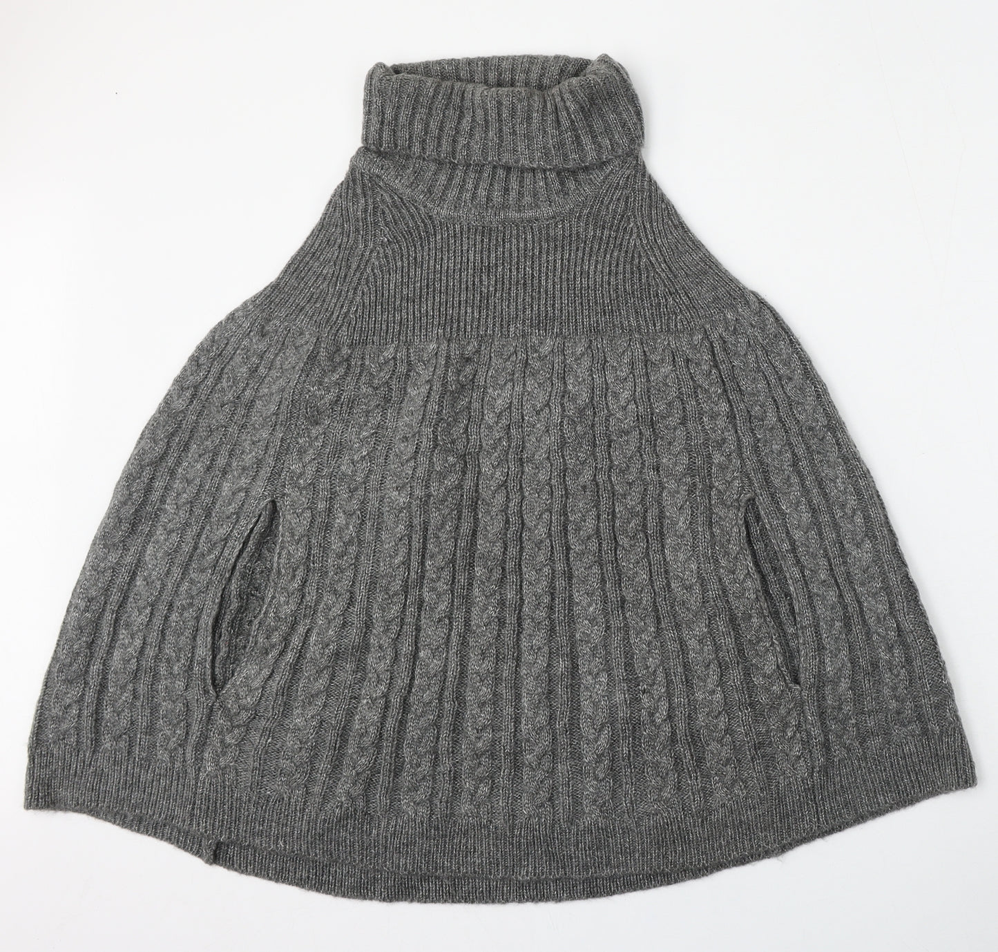 Preworn Womens Grey Roll Neck  Polyester Pullover Jumper Size M