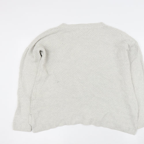 Dickens & Jones Mens Beige Round Neck  Cotton Pullover Jumper Size S