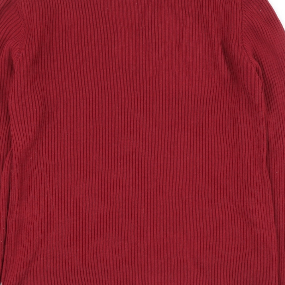 Select Womens Purple V-Neck  Acrylic Pullover Jumper Size XL