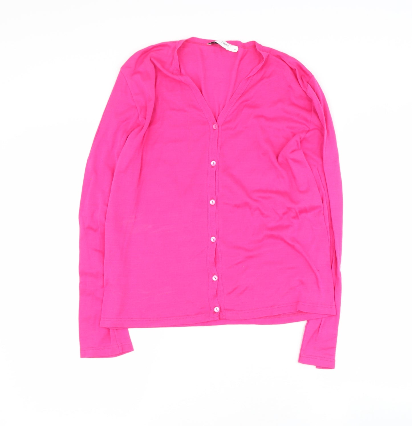 gerrard darel Womens Pink V-Neck  Elastane Cardigan Jumper Size 4