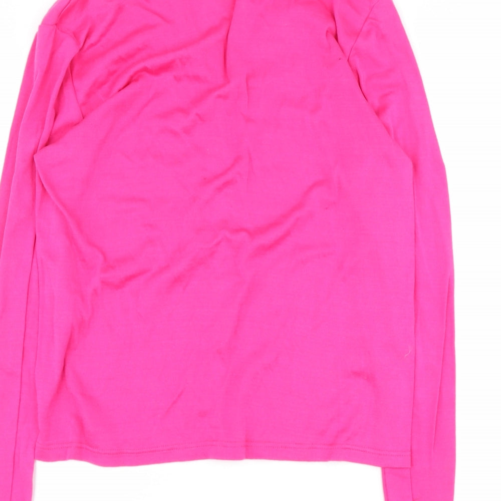 gerrard darel Womens Pink V-Neck  Elastane Cardigan Jumper Size 4