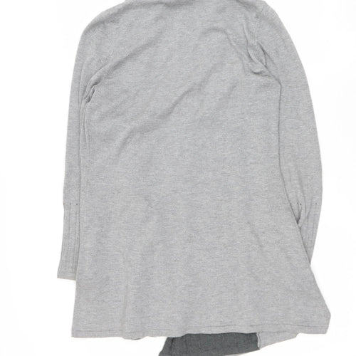 Per Una Womens Grey V-Neck  Viscose Cardigan Jumper Size 12