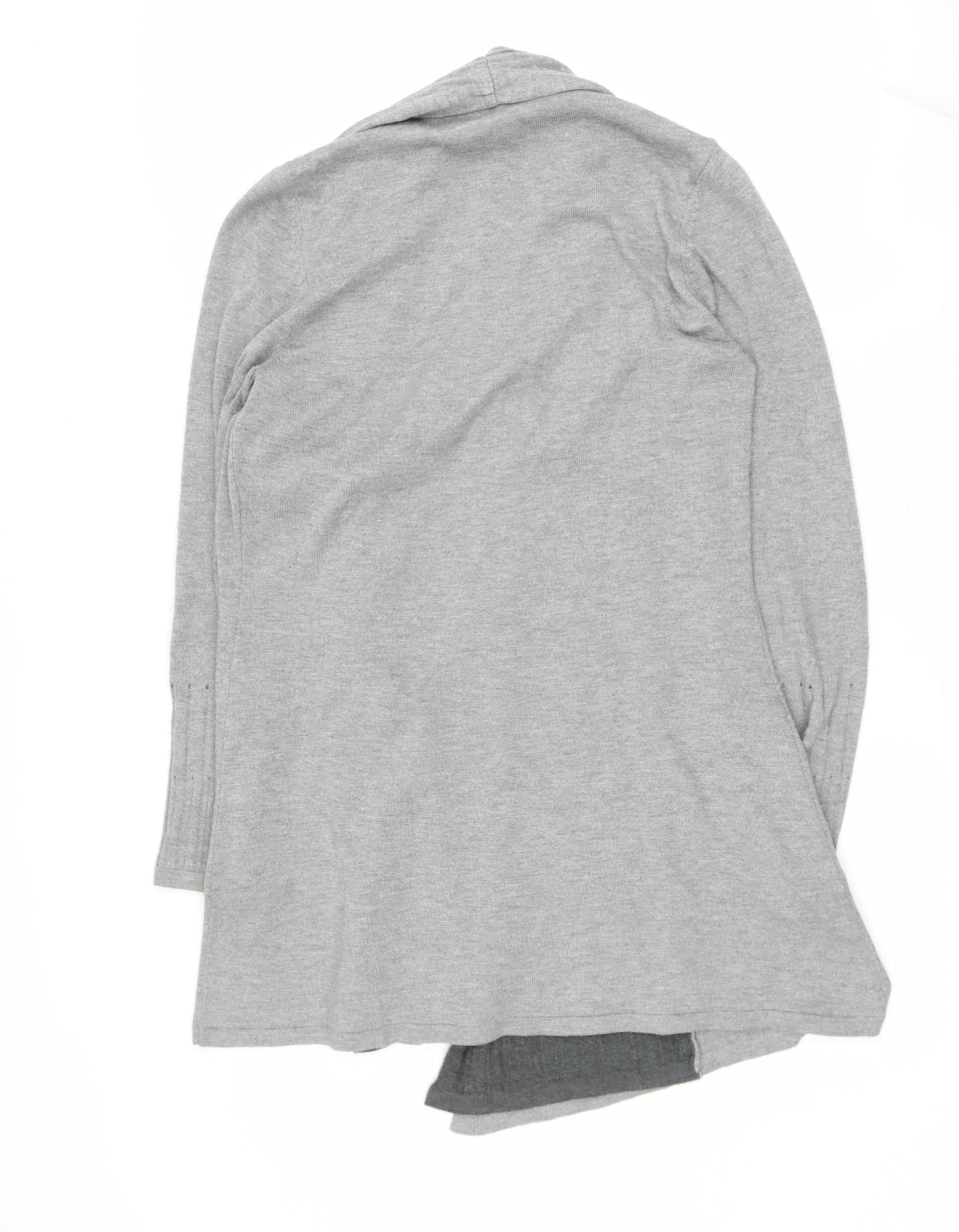 Per Una Womens Grey V-Neck  Viscose Cardigan Jumper Size 12