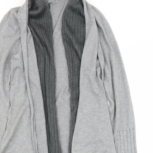 Per Una Womens Grey V-Neck  Viscose Cardigan Jumper Size 12