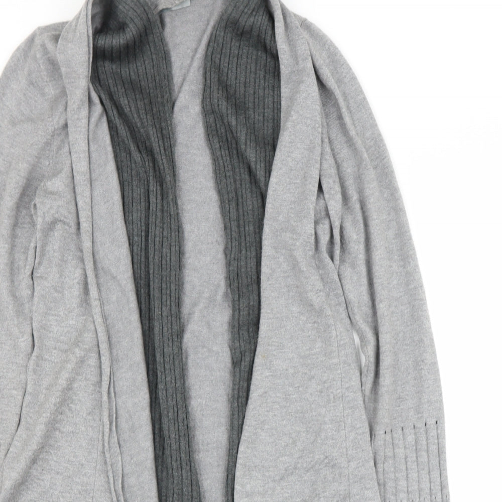 Per Una Womens Grey V-Neck  Viscose Cardigan Jumper Size 12