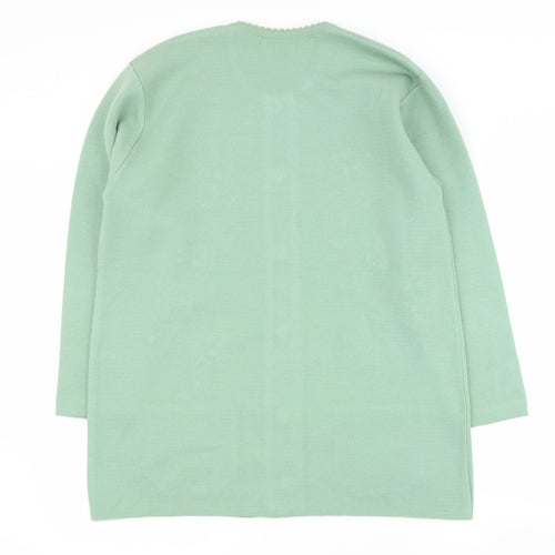 paramour Womens Green Scoop Neck  Acrylic Pullover Jumper Size XL