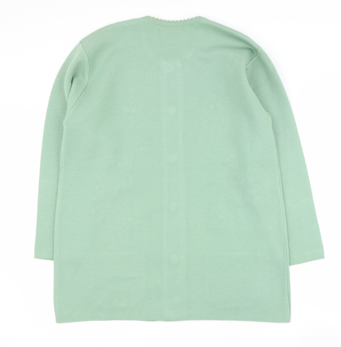 paramour Womens Green Scoop Neck  Acrylic Pullover Jumper Size XL