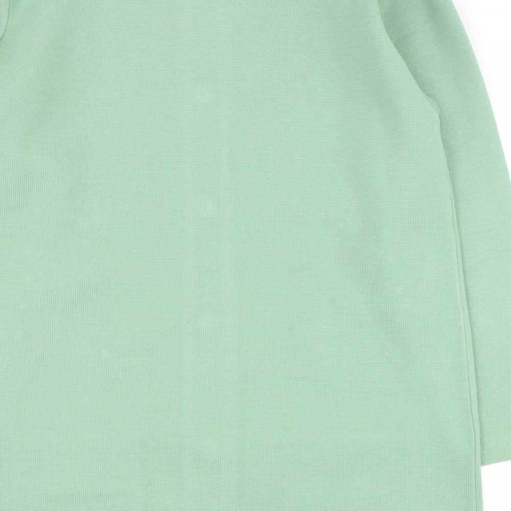 paramour Womens Green Scoop Neck  Acrylic Pullover Jumper Size XL