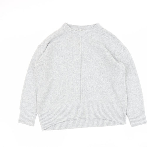 george  Womens Grey Round Neck  Polyester Pullover Jumper Size M