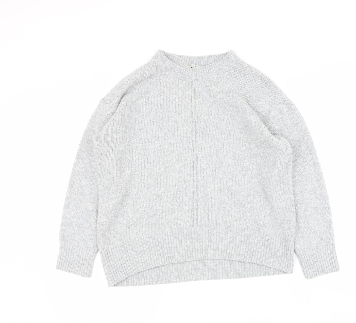 george  Womens Grey Round Neck  Polyester Pullover Jumper Size M