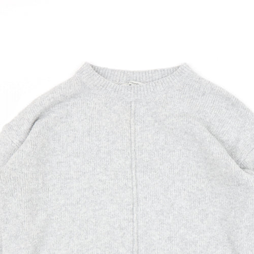 george  Womens Grey Round Neck  Polyester Pullover Jumper Size M