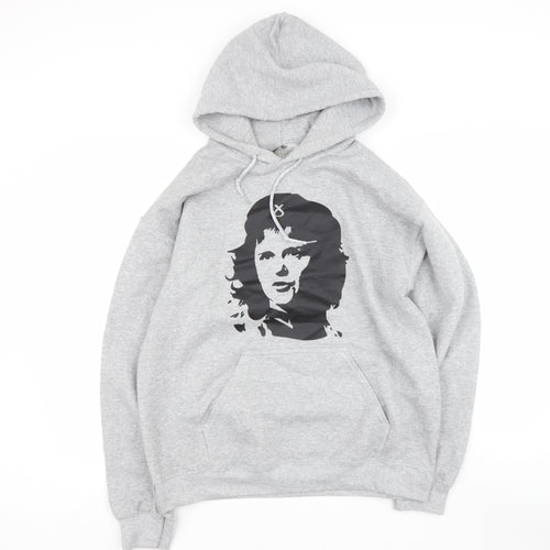 Gildan Mens Grey  Cotton Pullover Hoodie Size M