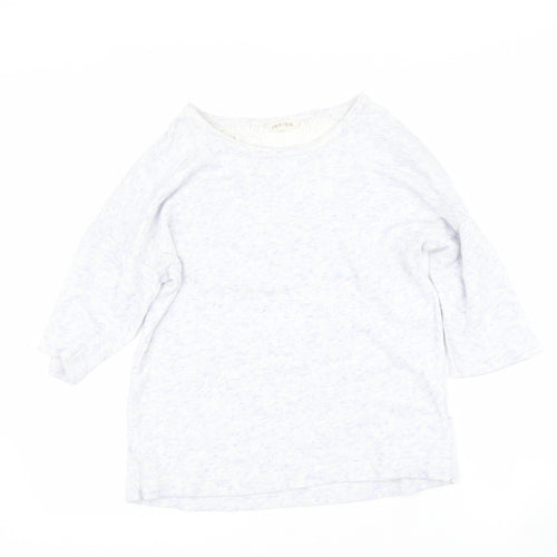 Indigo Womens Blue Round Neck  Polyester Pullover Jumper Size M